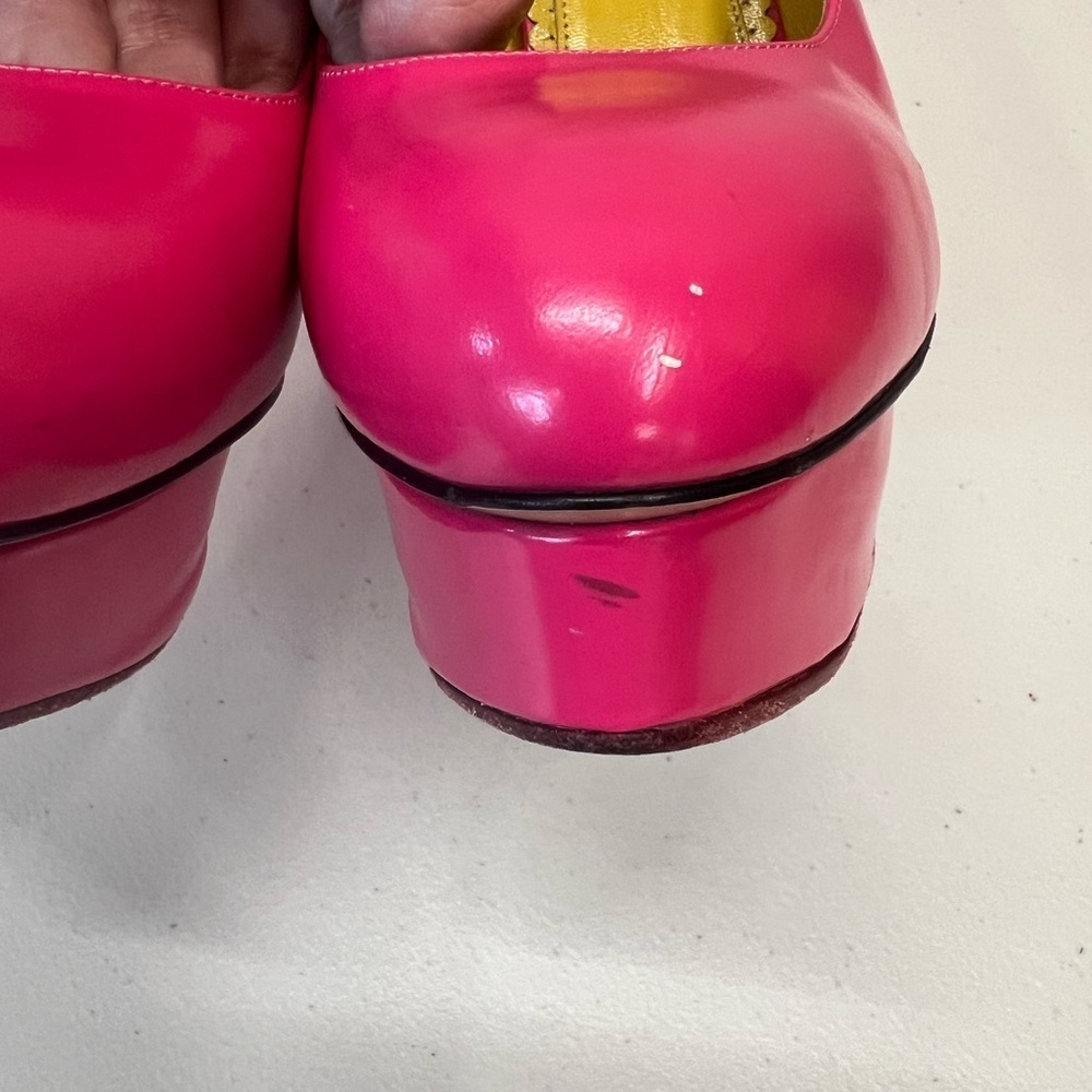 Charlotte Olympia Dolly Barbie Pink Leather Platform Stiletto Pumps Size 38.5 - Picture 3 of 11